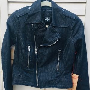 NWT True Religion-Biker Jacket: Smoke & Covid FREE
